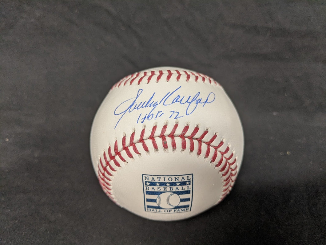 Sandy Koufax Autographed Signed Baseball HOF 72