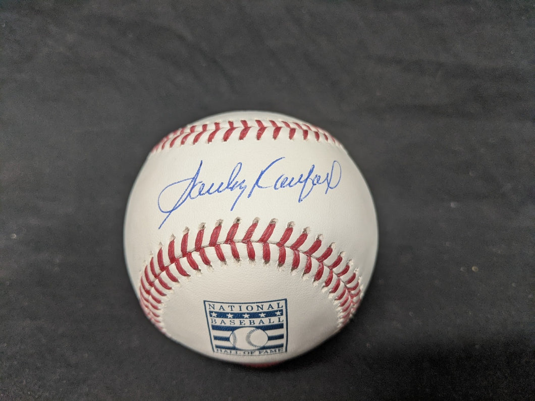 Sandy Koufax Autographed Signed MLB Hall Of Fame Logo Ball