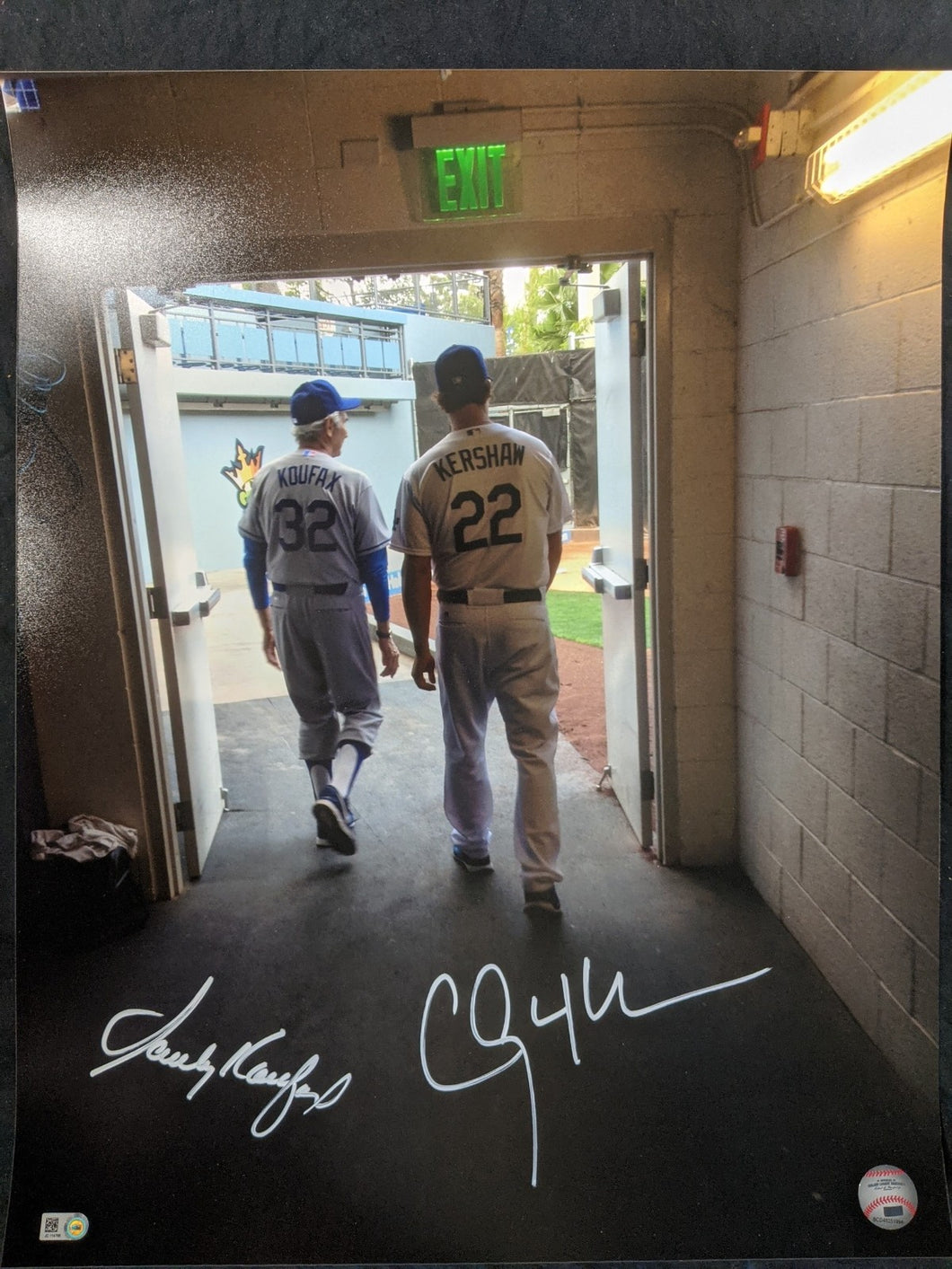 Sandy Koufax Clayton Kershaw Dual Signed 16x20 Photo MLB