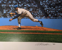 Load image into Gallery viewer, Bill Purdom Sandy Koufax Perfect Game 21.5x29.5 Lithograph
