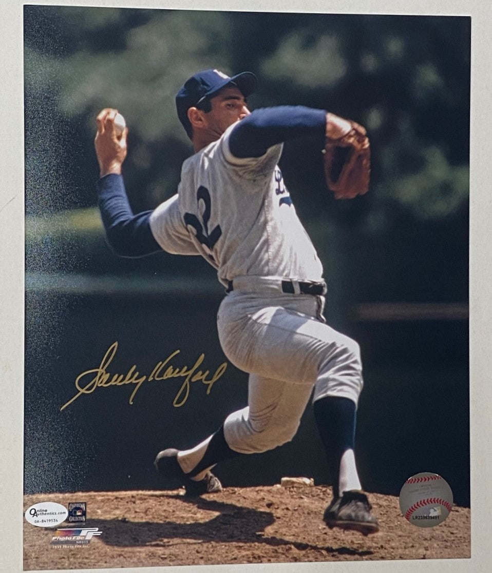 Sandy Koufax Signed Autographed 8x10 Photo Vintage Color